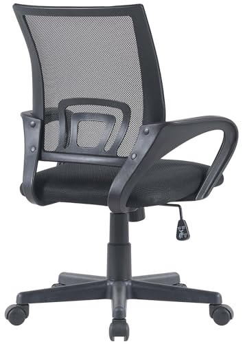 Sedia da Ufficio Genius I Sedia da scrivania Regolabile in Altezza con Rivestimento in Rete, Colore:Nero - Sedia gaming - Immagine 5