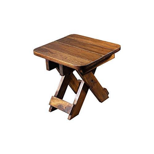 Wood Folding Stools for Kitchen Counter Home Bar Decor 30×30×30CM (Size : 30×30×30CM)