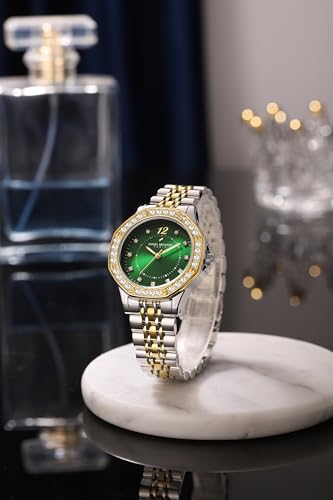 Image of Daniel Hechter Paris Vendome Collection Analog Watch for Women with Round Dial, Crystal Studded Bezel, Crystal Accents and Stainless Steel Strap - DHW2009
