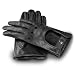 Produktbild JAMES HAWK Lederhandschuhe für Herren - Autofahrer Handschuhe mit Touchscreen-Funktion - klassische und elegante Autohandschuhe für Männer - Schwarz, M