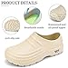 Chef Shoes for Men Women Fashion Slip Resistant Kitchen Work Nursing Shoes Unisex Lightweight Comfortable Casual Fur Lined Water Resistant Indoor and Outdoor Yard Garden Shoe A-Beige