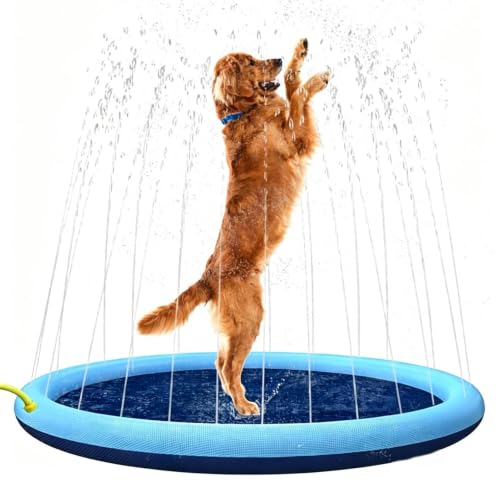 Almohadilla de aspersor de 170x170 cm antideslizante para juego de agua de niños y perros