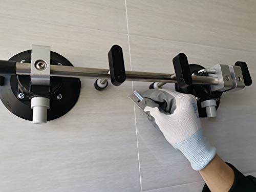 IMT 2 Pack Seamless Seam Setter with 4.5-Inch Vacuum Suction Cups for Seam Joining and Leveling, Professional Countertop Installation Tool for Granite, Stone, Marble, Slab, with Free Gloves and Case