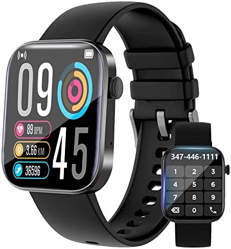 Vomepea Smart Watch(Answer/Make Call), Fitness Tracker with Heart Rate Monitor, Smartwatches 1.9" Touch Screen IP68 Waterproof Sleep Monitoring Pedometer Smart Watch for Men Women