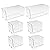 Prylenza 6 Piece Acrylic Storage Bins Set, Stackable Clear Desktop Organizer Bins for Office Supplies, Craft Room, Makeup, Bathroom, Drawers, and Home Organization