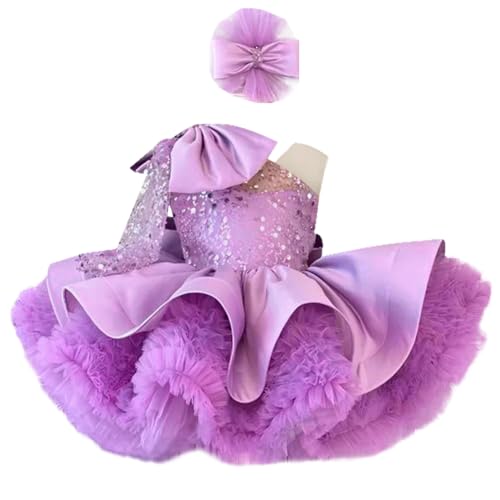 KLFFLGID Baby Girl Pageant Dress Sequins Flower Girl Dress up Toddler Pageant Puffy First Communion Dress 9M-6Y