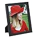 RPJC 8x10 Picture Frames Made of Solid Wood High Definition Glass for Table Top Display and Wall Mounting Photo Frame Black