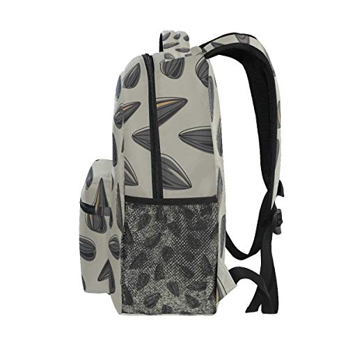 ColourLife Mochila escolar, desenho, sementes de girassol, bolsa para notebook, para homens, mulhere