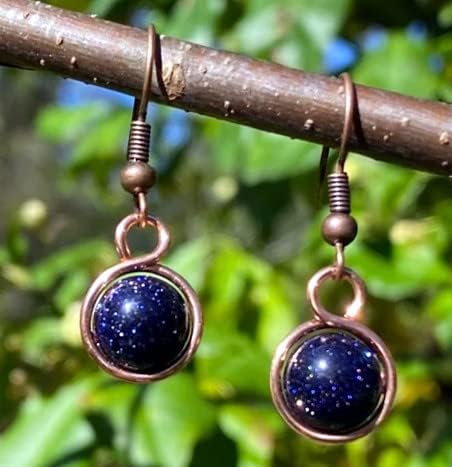 Zenkeeper 108 Pcs Blue Goldstone Beads for Jewelry Making 8 MM Goldstone Gemstones Loose Stone Beads - Image 4