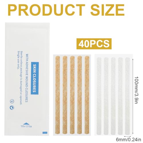 Sterile Strip 40 Strips Wound Closures 1/4