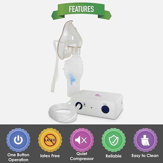 Portable Mesh Nebuliser Machine with Box – Handheld Inhaler for Breathing Problems, Travel & Daily Home Use (White) Portable Mesh Nebuliser Machine with Box – Handheld Inhaler for Breathing Problems, Travel & Daily Home Use (White)