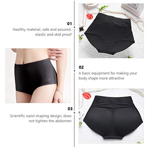 Calcinha feminina Valicclud com enchimento para levantar o bumbum, calcinha boxer sem costura, G, pr