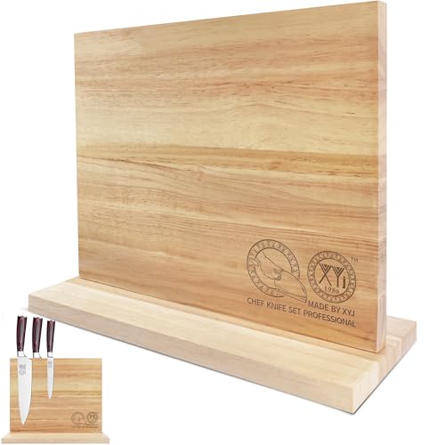 XYJ Bloque magnético para cuchillos, soporte de doble cara, bloque de cuchillos con imanes fuertes, soporte para cubiertos de cocina, estante de almacenamiento de cuchillos, gran capacidad,