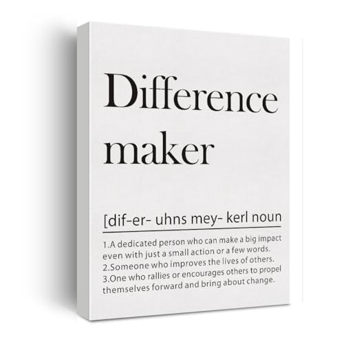 Difference Maker Definition Canvas Wall Art – Inspirational Appreciation Gift