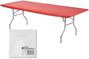Kwik-Covers Fitted Plastic Table Covers for 6 Foot Tables