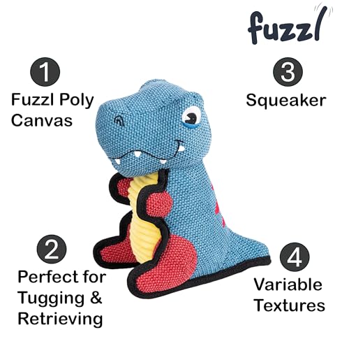 Fuzzl Rex Dinosaurier Hundespielzeug Blau