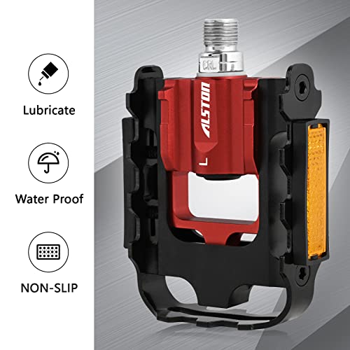 Alston Mountain Bike Pedals Road Bicycle Pedals Non-Slip Lightweight Cycling Pedals Platform Pedals 3 Bearings Pedals For Bmx Mtb #TOP4