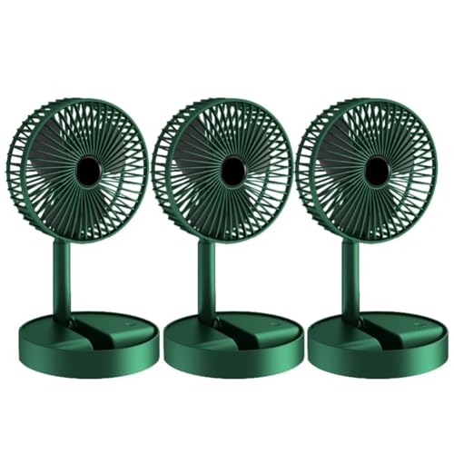 Tdyatocept 3 Piezas Ventilador Plegable de Ajustable Ventilador de Escritorio Mini USB Portátil Telescópico Ventilador de Pie Circuladores de Aire de Verano
