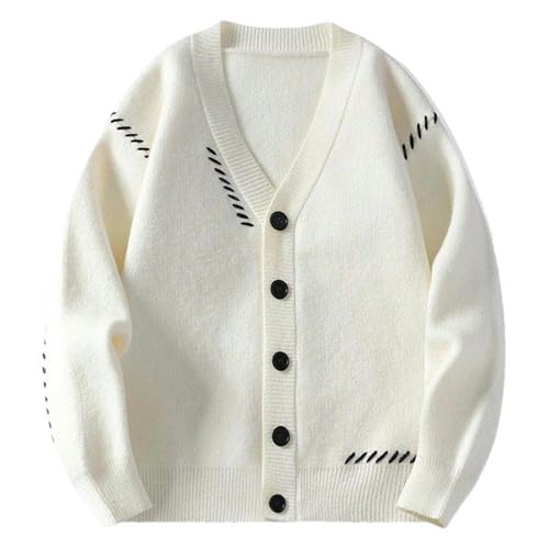 Autumn and Winter V-Neck Cardigan Men's Loose Knitted Sweater