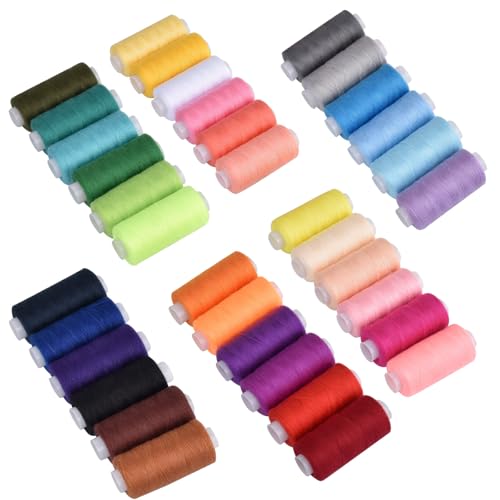 Hilo para coser 36 colores 400 yardas poliéster miniatura 1