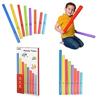 Halilit Melody Tubes Gift Set. 8 Musical Melody Tube Instruments for Kids. Diatonic 8 Note. Use Indoor or Outdoor. Suitable for Boys & Girls from 2 years +, Multicoloured