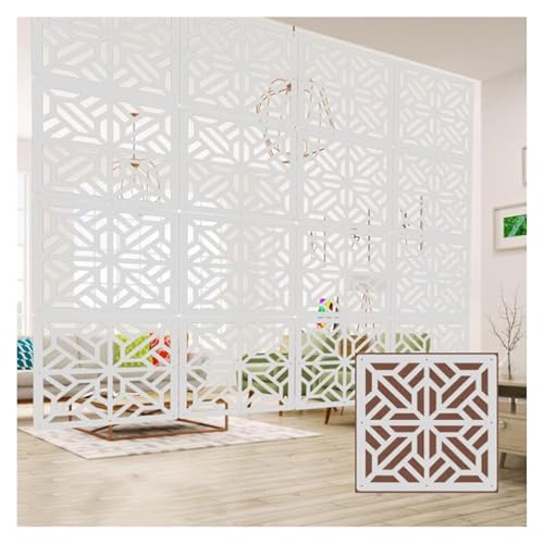 HKSDKABOP Colgar la Pantalla de separación de la habitación, Panel Divisor de ambientes Colgante de Madera y plástico Blanco (1-100 Piezas)(2Pcs)