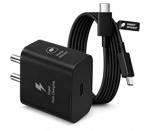 Image of 25W Charger Adapter with C to C Cable, USB Type C Compatible for Samsung Z Fold 6 /5 /4, Z Flip6 /5 /4, S25 /S24 /S24+ /S24 Ultra /S23 /S23+ /S23 Ultra /S23 FE with PD 3.0 Fast Charging (Black) Pantom by AIL-KIN