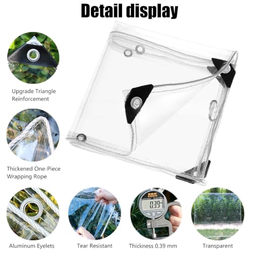 Lona impermeable para jardín y camping transparente para proteger terrazas 3