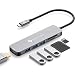 Produktbild NOVOO USB-C-Hub, USB-C auf HDMI 4K, 3 x USB 3.0, SD- und Micro-SD-Kartenleser, USB-C-Docking-Hub, kompatibel mit Geräten MacBook Air/Pro ChromeBook Pixel Matebook XPS Typ C