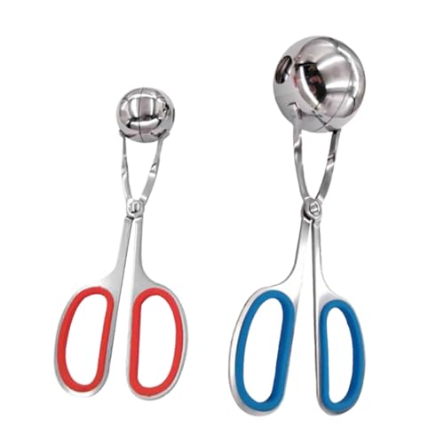 GRIRIW 2pièces Pincettes Acier Inoxydable s Rouge Et Bleu Pour Fabrication De Boulettes De Viande Outil Pratique Pour Cuisine Maison Et Restaurant