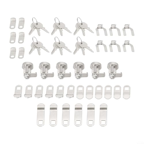 FACAIIO Kit di ricambio per cassetta postale L-1172C con 3 chiavi, serratura a cilindro in lega di zinco per cassette postali, armadi, scatole di giornali