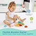 TOOKYLAND Montessori Toys for 1 Year Old, 8 in 1 Learning Educational Set Wooden Toys (Includes Stacking Cups, 3-in-1 Educational Box, Pound Bench, Shape Puzzle and More)