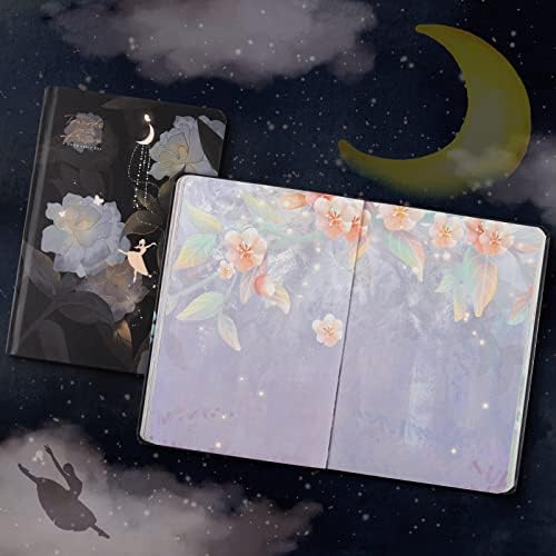 Colourful Journal Notebook, Cute Hardback Journal with Unique Beautiful Pages, Diary for Women Girls, Aesthetic Stationary Gift, Thick Scrapbook Paper, Pretty Art Writing Notebook