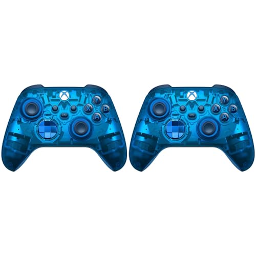 Image of Microsoft QAU-00150 Wireless Dual Controller Bundle (Sky Cipher Special Edition) for Xbox Series X|S, Xbox One, Windows PC, Android and iOS