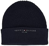 Tommy Hilfiger Herren Th Horizon Strickmütze, Space Blue, One Size
