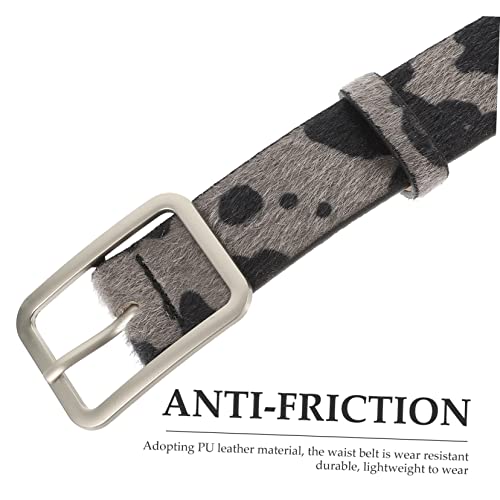 PartyKindom Adjustable Cow Print Western Belt for Women Lightweight PU Leather Pattern Pants Accessory Waist Cincher for Casual and Dress Outfits2