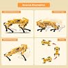LewanSoul Robot Dog for Arduino Scratch Python Programming Voice Control IMU Self Balancing Inverse Kinematics Smart AI Quadruped Robot Dog for Starter STEM Education Science Set