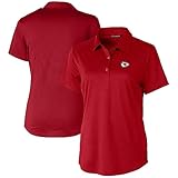 Cutter & Buck Polo elástico texturizado Kansas City Chiefs para mujer, color rojo