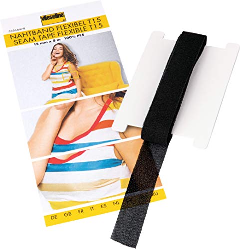 Vlieseline Support Droit Fil Extensible T15 Noir 53568478 15 mm x 5 m Cover