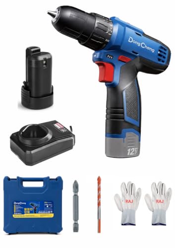 Image of DongCheng Cordless Drill 12 V | 10 mm | 35 N.m Torque | 2 Speed Mode | 1 x Battery | 1 x Charger | 1 x MultiPurpose Drill Bit | 1 x ScrewDriver Bit | 1 x Pair Of Hand Gloves | DCJZ1202 E |