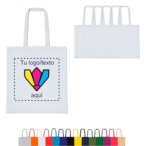 Regalix Shop - Tote bag personalizada - 5 ó 10 und 14 colores