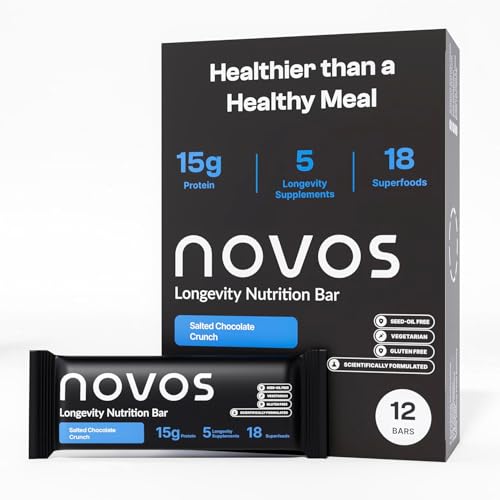 Novos Longevity Protein Bar 15g Proteína Chocolate Salado miniatura 1