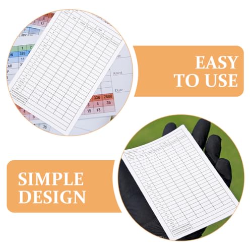 INOOMP: 5 tarjetas de puntuación para golf de papel recubierto, portátiles y duraderas, con superficie de escritura suave para entusiastas del golf miniatura 7