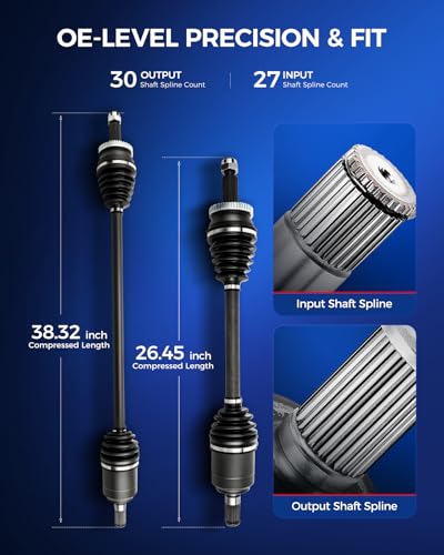 Image of KAX Front CV Axle Shaft Assembly Compatible with Hyundai & Kia
