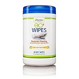 EC3 Wipes - Nontoxic, Multipurpose, Multisurface, Cleaning Wipes, Citrus Seed Extracts, Natural, Light Lemon Scent - 80 wipes