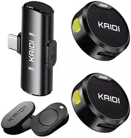 Microfone Sem Fio Duplo Lapela Celular Para Tipo-c, Microfone de lapela profissional sem fio, 2 mini microfones sem fio com cancelamento de ruído (TIPO-C)
