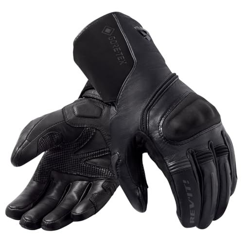 REV'IT! Men's Kodiak 2 GTX Adventure Touring Motorcycle Gloves (Black - Large)