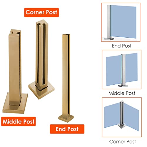 Balaustrada de vidrio dorada y acero inoxidable: elegancia premium para terrazas de lujo 4