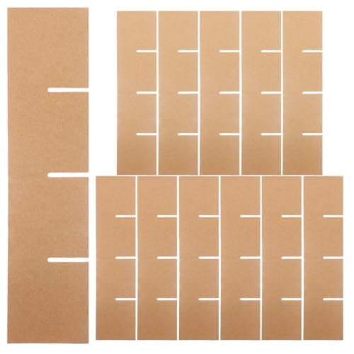 Lurrose 20 divisores de cartón para cajas de embalaje - 33 x 7,6 cm - Ideales para transportar cristalería y vajilla - Almacenamiento seguro y organizado