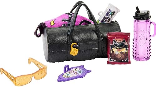 Monster High Doll, Clawd Wolf Werewolf with Pet Gargoyle Bulldog & Themed Accessories, Includes Casketball Jersey & Bag